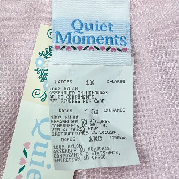 Vintage Baby Pink Lace Trim Long Nightgown NWT - Picture 9 of 10